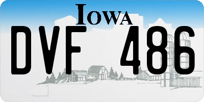 IA license plate DVF486
