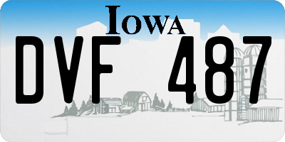 IA license plate DVF487
