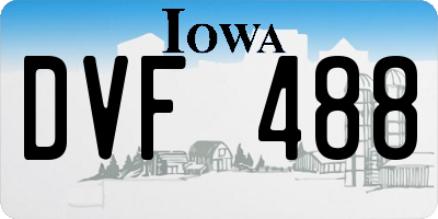 IA license plate DVF488