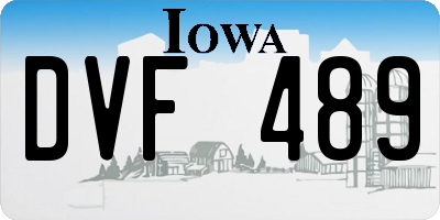 IA license plate DVF489