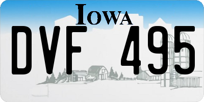 IA license plate DVF495