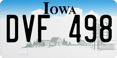 IA license plate DVF498