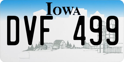IA license plate DVF499