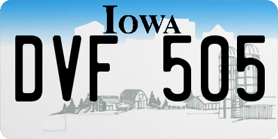 IA license plate DVF505
