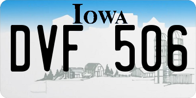 IA license plate DVF506