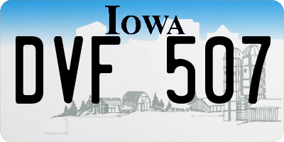 IA license plate DVF507