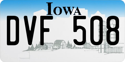 IA license plate DVF508
