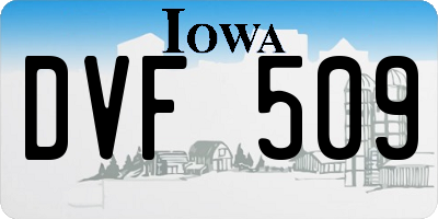 IA license plate DVF509