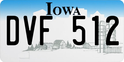 IA license plate DVF512