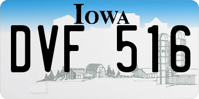 IA license plate DVF516