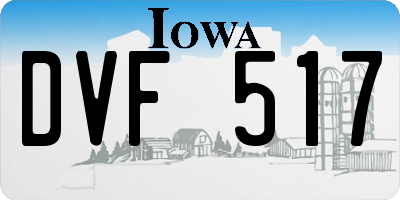 IA license plate DVF517