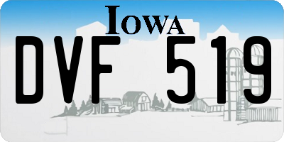 IA license plate DVF519