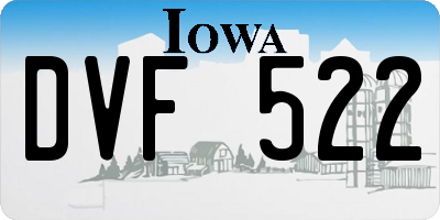 IA license plate DVF522