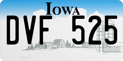 IA license plate DVF525