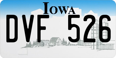 IA license plate DVF526