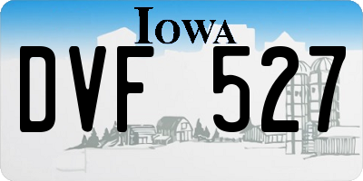 IA license plate DVF527