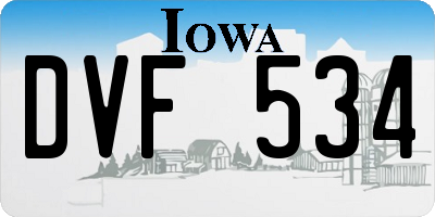 IA license plate DVF534