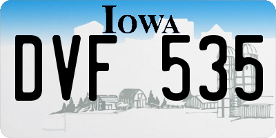 IA license plate DVF535