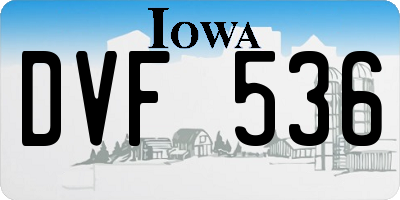 IA license plate DVF536