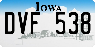 IA license plate DVF538