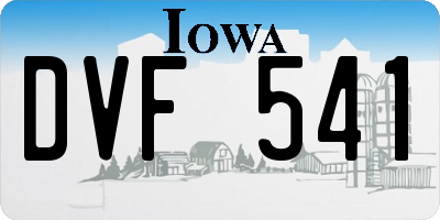 IA license plate DVF541