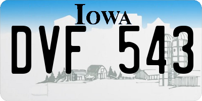 IA license plate DVF543