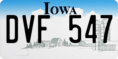 IA license plate DVF547