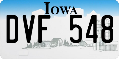 IA license plate DVF548