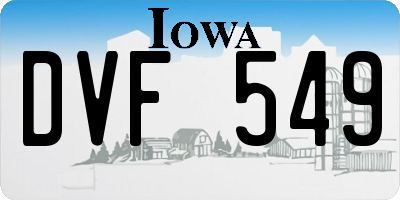IA license plate DVF549