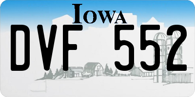 IA license plate DVF552