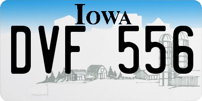 IA license plate DVF556