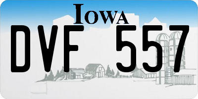 IA license plate DVF557