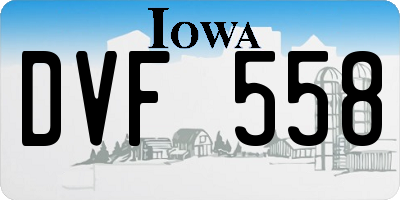 IA license plate DVF558