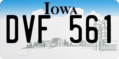 IA license plate DVF561