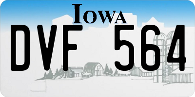 IA license plate DVF564