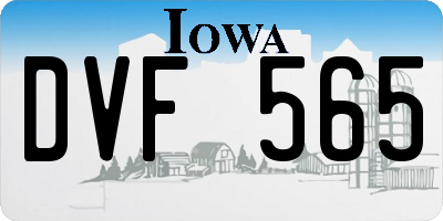 IA license plate DVF565