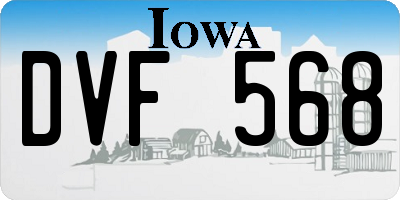 IA license plate DVF568