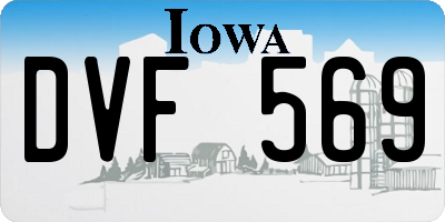 IA license plate DVF569