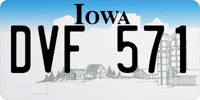IA license plate DVF571