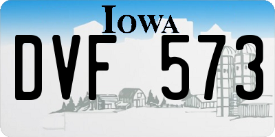 IA license plate DVF573