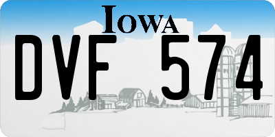 IA license plate DVF574