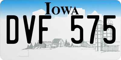 IA license plate DVF575