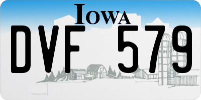 IA license plate DVF579
