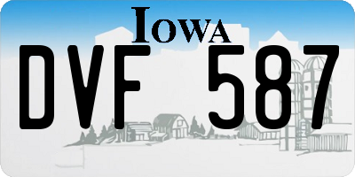 IA license plate DVF587