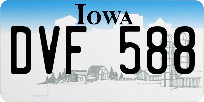 IA license plate DVF588