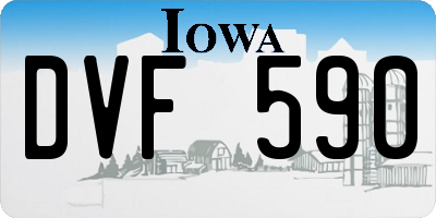 IA license plate DVF590