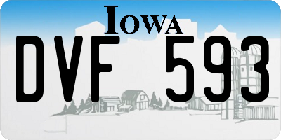 IA license plate DVF593