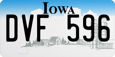 IA license plate DVF596