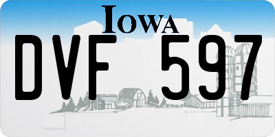 IA license plate DVF597