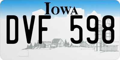 IA license plate DVF598